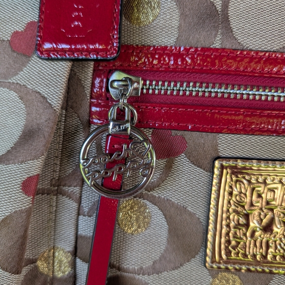 Coach Tan and Red Tote Bag - Picture 10 of 11